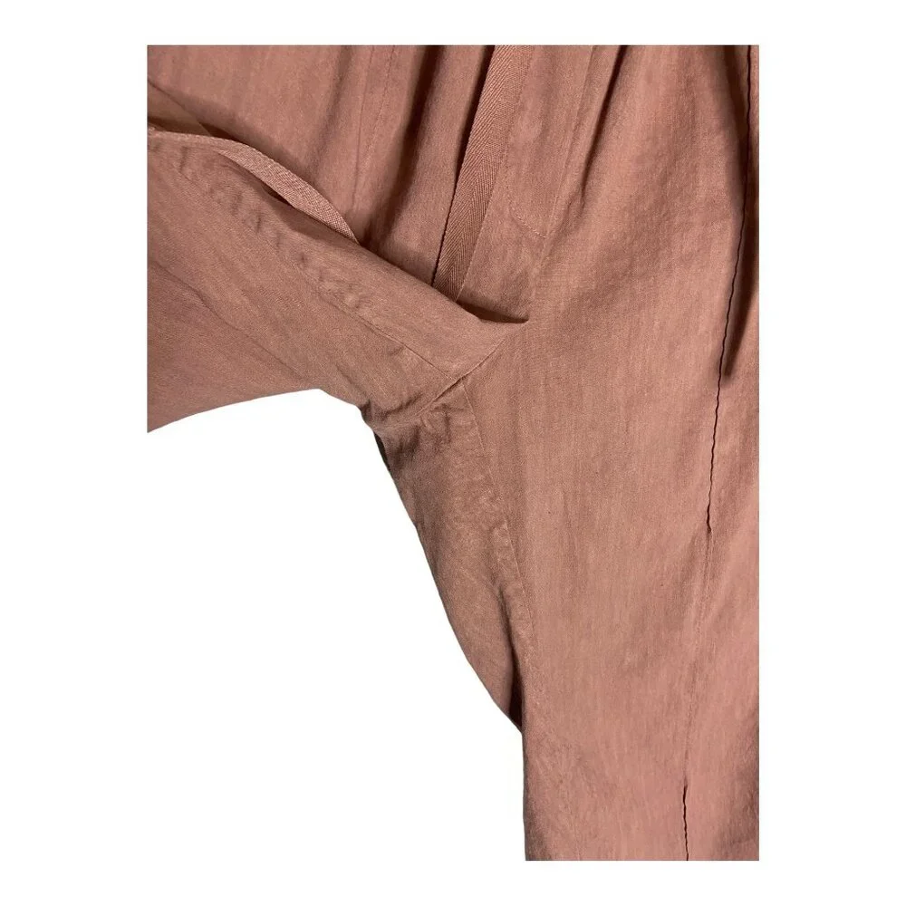 Aritzia Babaton Day Linen Pink Pull-On Pant-sz Medium